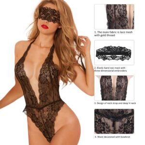 Lace Teddy With Eye patch